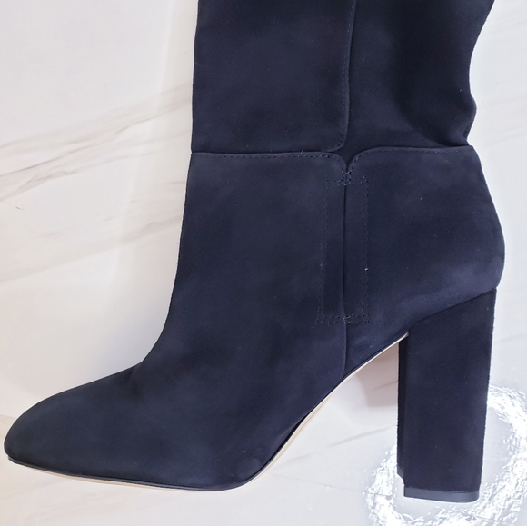 Sam Edelman Boots Caprice Suede Black Knee Height - Picture 7 of 12